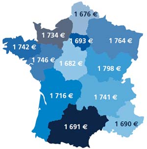 Salaires corrélés à la géographie